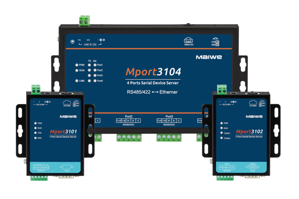 elmacon maiwe news mport series industrial grade isolated serial server 3101 3104 3102